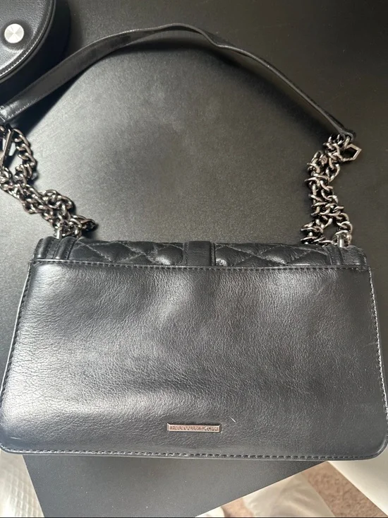 Rebecca Minkoff Black Quilted Leather Chain Shoulder Bag - Picture 4 of 7